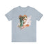 Greecian Goddess in Watercolor - Short Sleeve Tee Light Blue